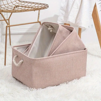 Panier de Rangement - LinenFoldBasket™ - Rose