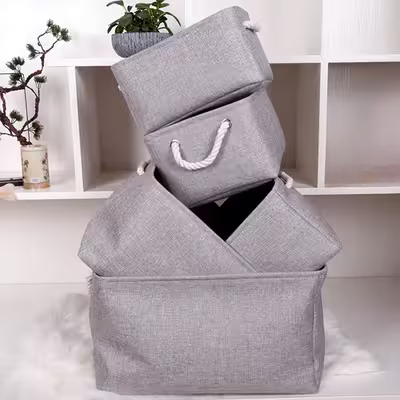 Panier de Rangement - LinenFoldBasket™ - Gris