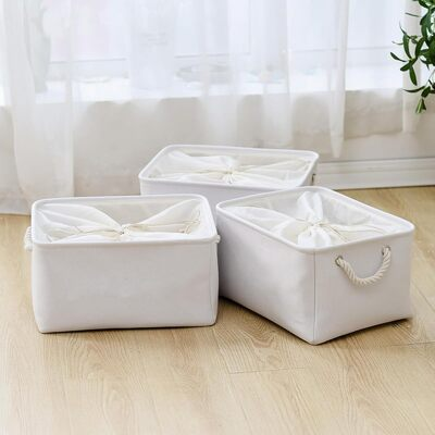Panier de Rangement - LinenFoldBasket™ - Blanc
