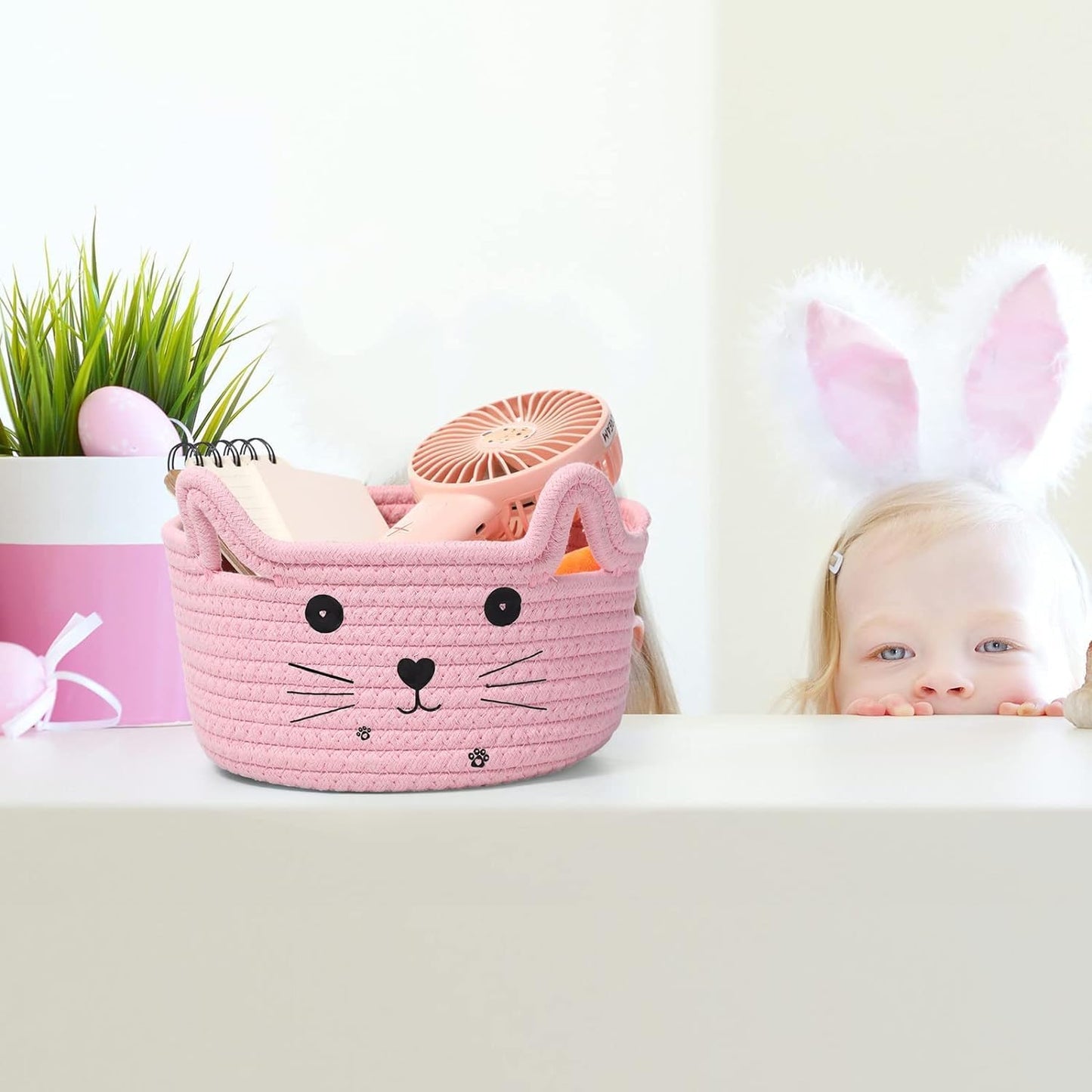 Paniers de Rangement - CottonStorageBaskets™ - Rose